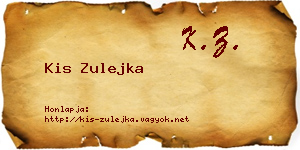 Kis Zulejka névjegykártya